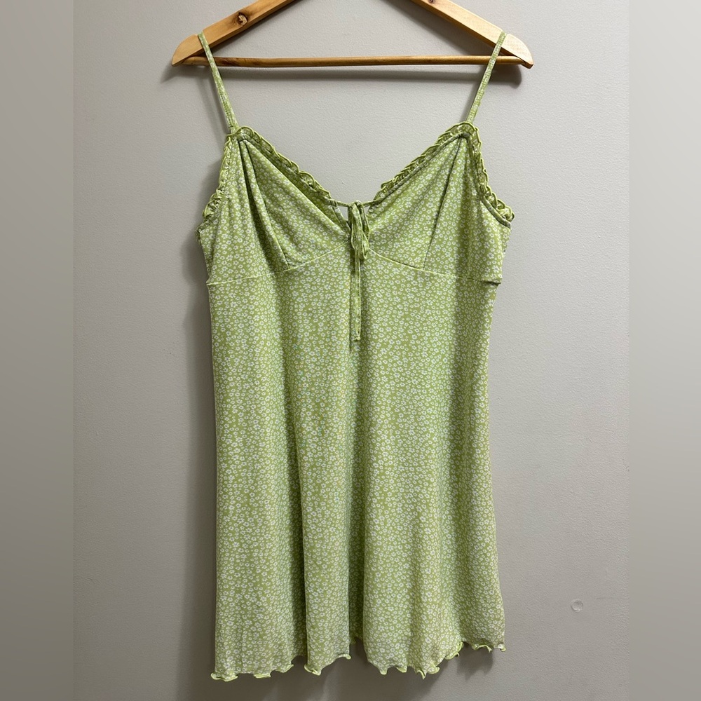 American Eagle Outfitters Light Green Floral Summer Dress